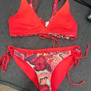 Maaji Red Floral Bikini Set